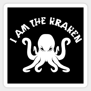 I am the kraken white Sticker